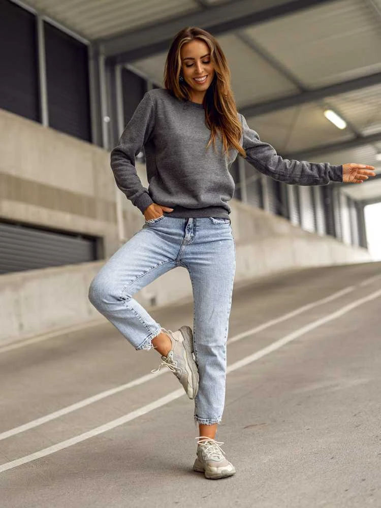 J.Style Džemperis Moterims Fleece Pilkas 68W01-5
