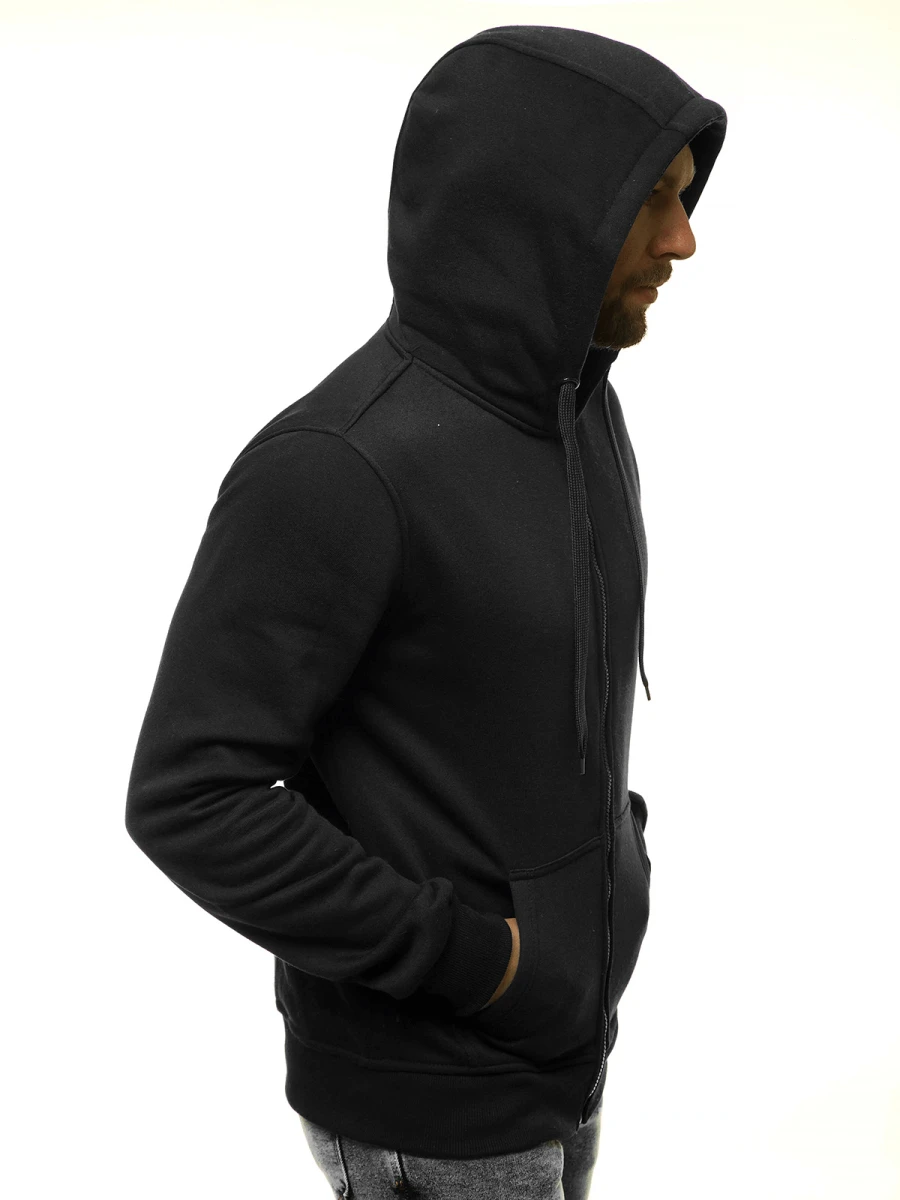 J.Style Džemperis Vyrams Fleece Juodas 68B2008-3