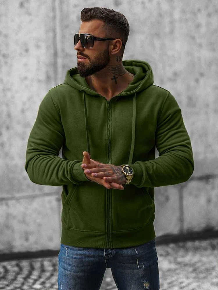 J.Style Džemperis Vyrams Fleece Khaki 68B2008-29