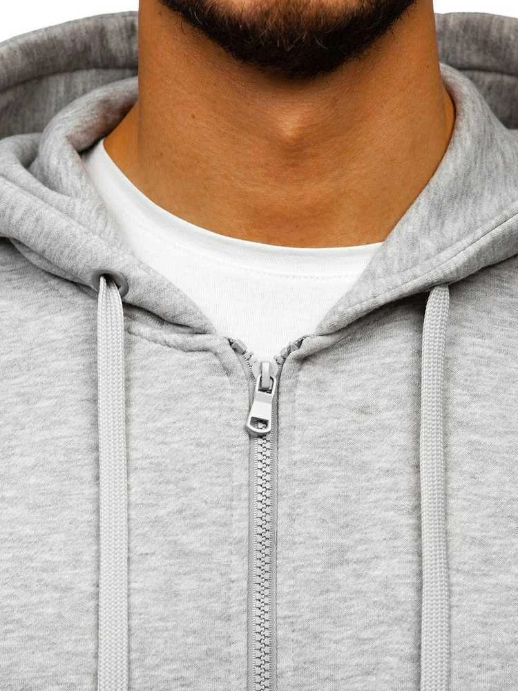 J.Style Džemperis Vyrams Fleece Pilkas 68B2008-2
