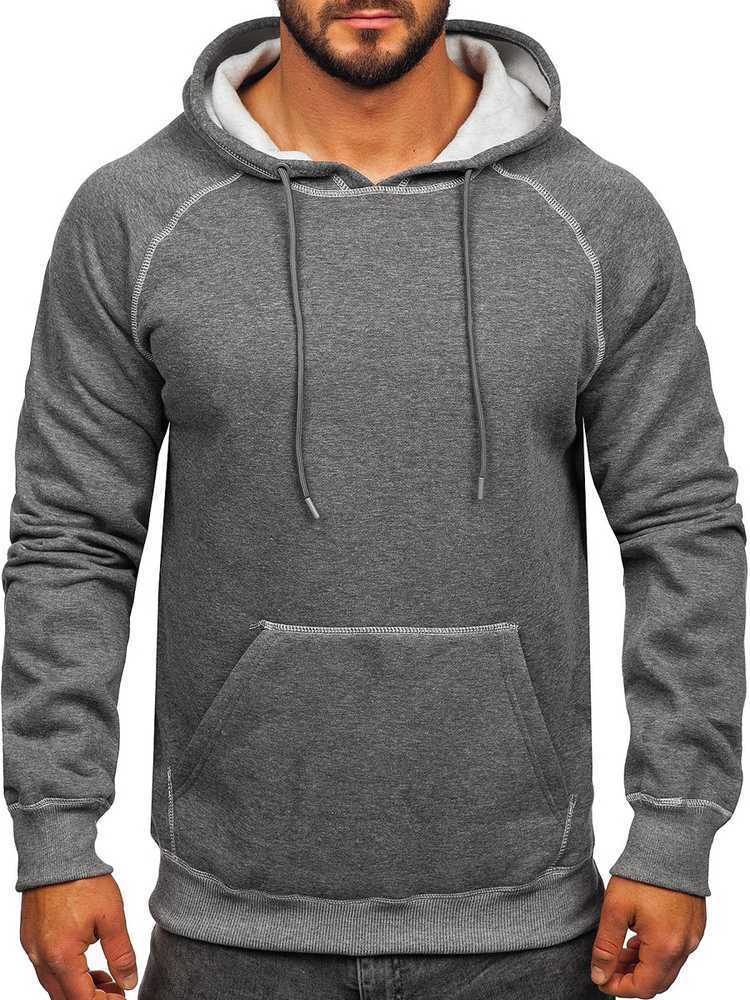 J.Style Džemperis Vyrams Fleece Pilkas 8B152-5