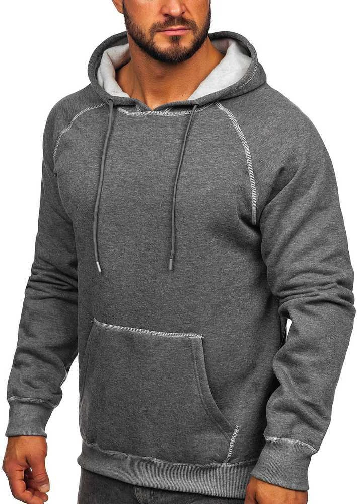J.Style Džemperis Vyrams Fleece Pilkas 8B152-5