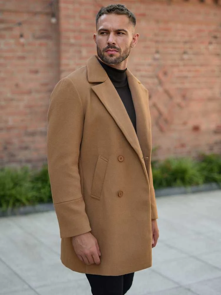 J.Style Paltas Vyrams Camel 11Z8269/CAMEL