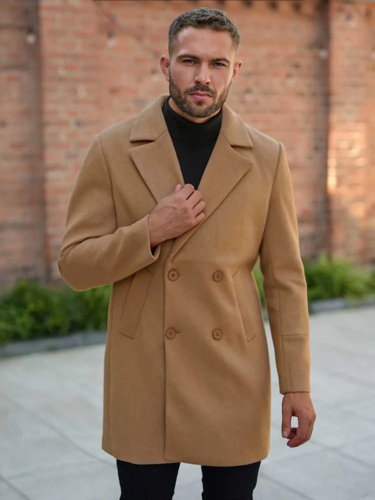 J.Style Paltas Vyrams Camel 11Z8269/CAMEL