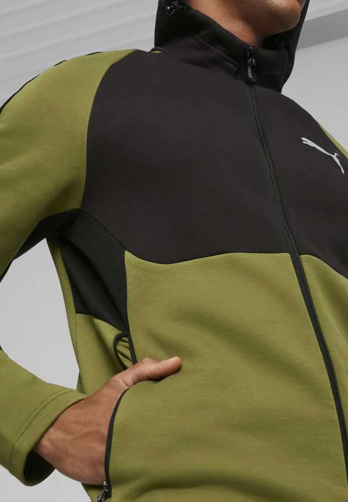 Puma Džemperis Vyrams Evostripe Full-Zip Juodas Žalias 678995 33