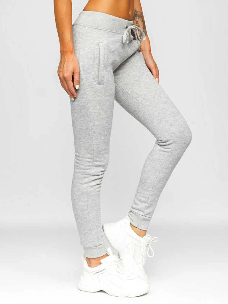 J.Style Sportinės Kelnės Moterims Fleece Pilkas 68CK01-2