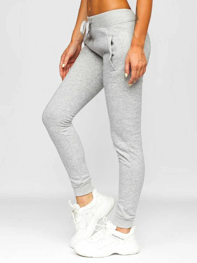 J.Style Sportinės Kelnės Moterims Fleece Pilkas 68CK01-2