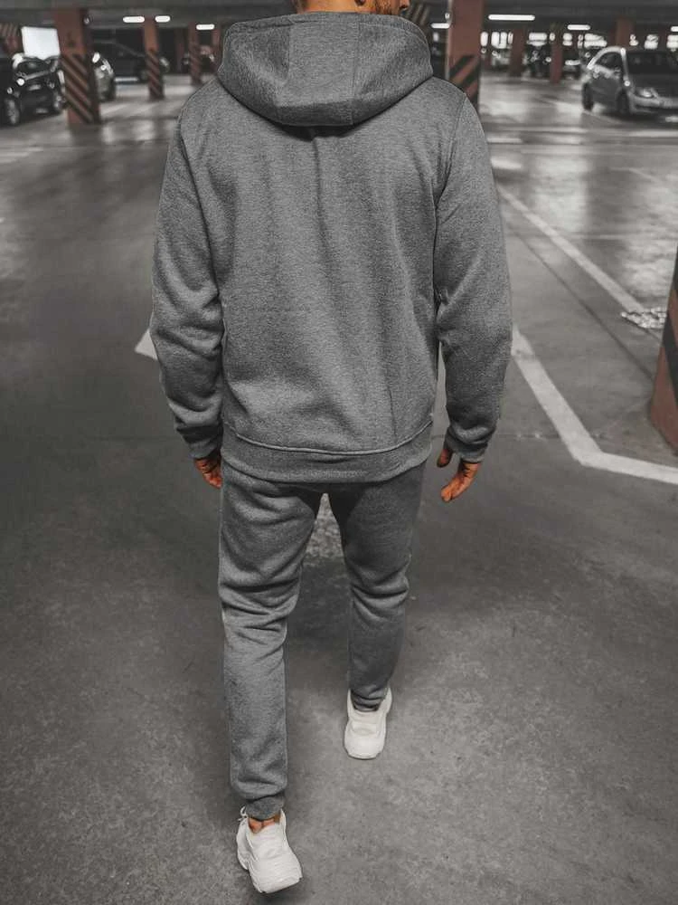 J.Style Sportinis Kostiumas Vyrams Fleece Pilkas 68C10386-5