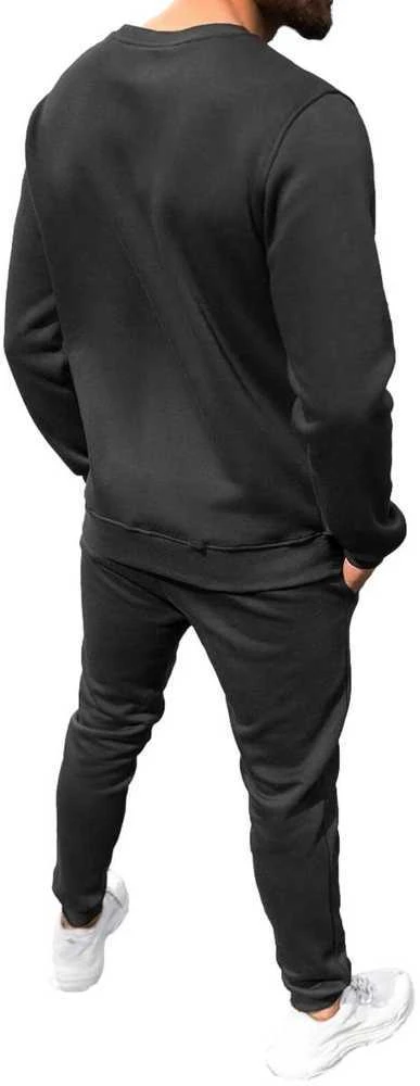 J.Style Sportinis Kostiumas Vyrams Fleece Juodas 68C10380-3