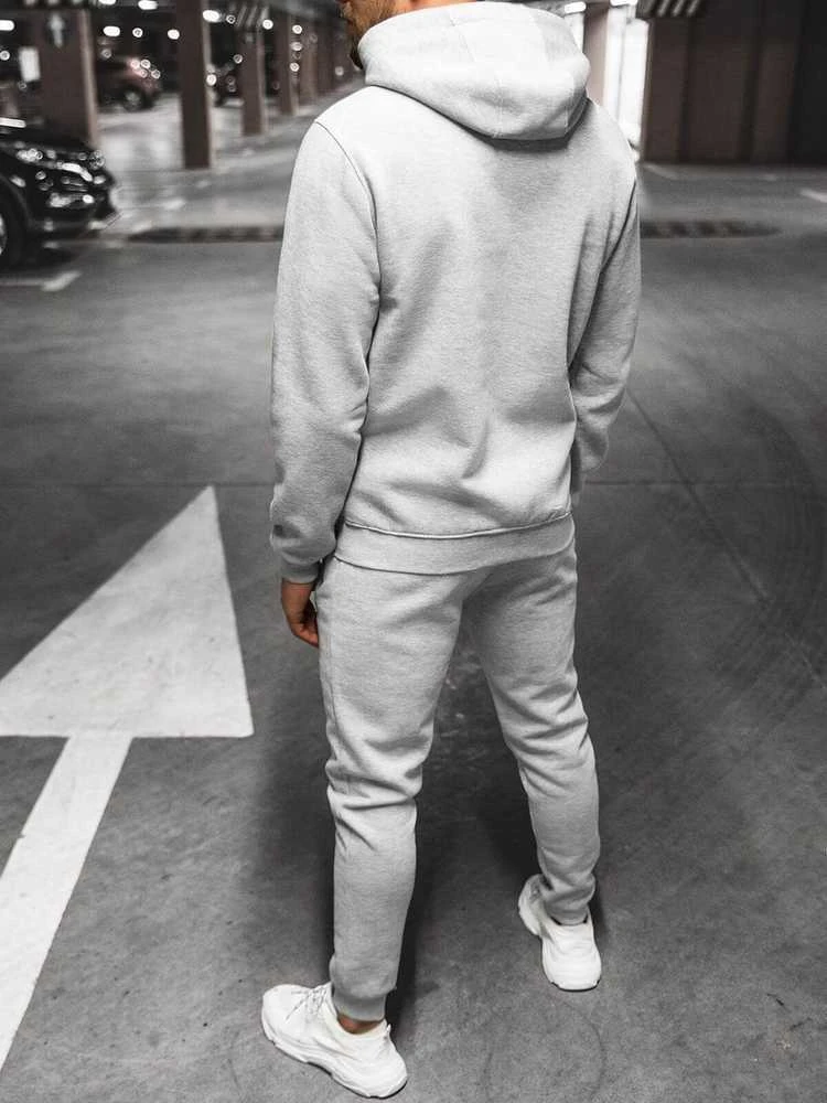J.Style Sportinis Kostiumas Vyrams Fleece Pilkas 68C10381-2