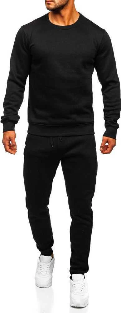 J.Style Sportinis Kostiumas Vyrams Fleece Juodas 68C10380-3
