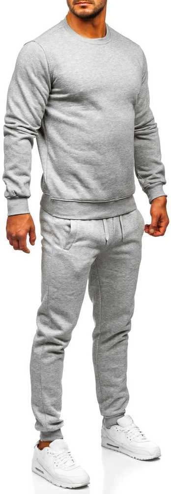 J.Style Sportinis Kostiumas Vyrams Fleece Pilkas 68C10380-2