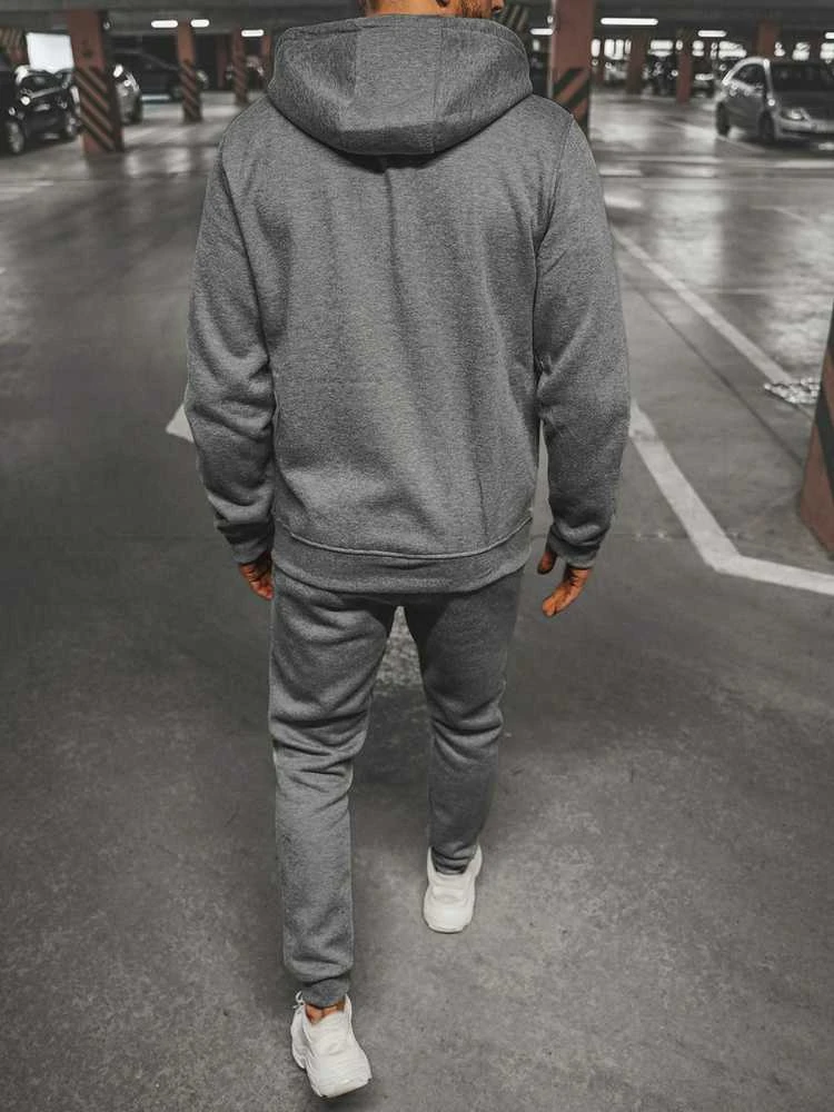 J.Style Sportinis Kostiumas Vyrams Fleece Pilkas 68C10386-5