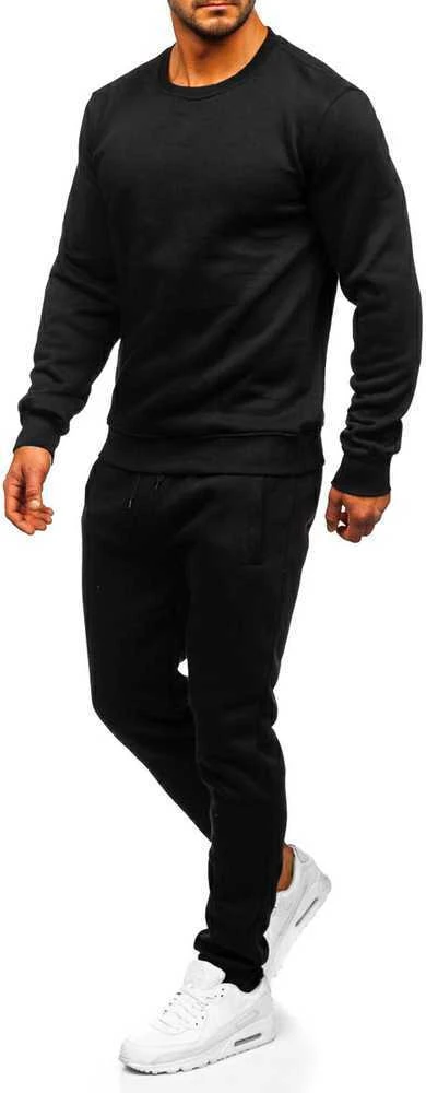 J.Style Sportinis Kostiumas Vyrams Fleece Juodas 68C10380-3