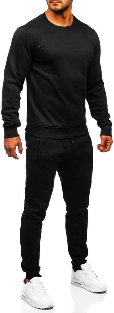 J.Style Sportinis Kostiumas Vyrams Fleece Juodas 68C10380-3