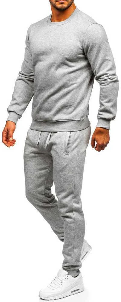 J.Style Sportinis Kostiumas Vyrams Fleece Pilkas 68C10380-2