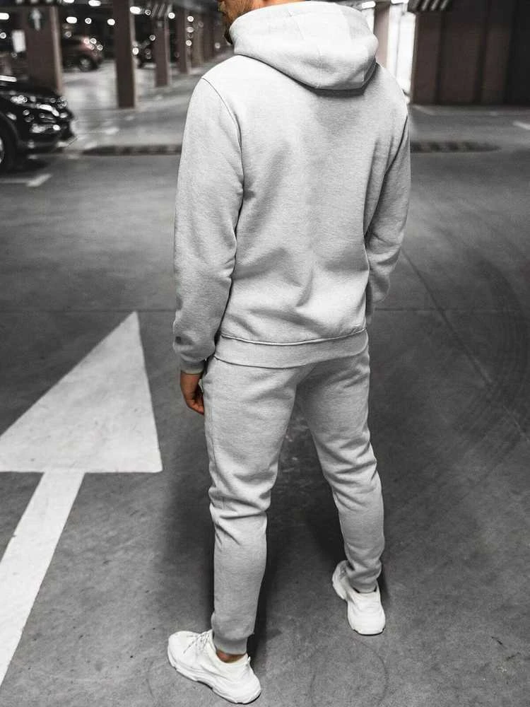 J.Style Sportinis Kostiumas Vyrams Fleece Pilkas 68C10381-2