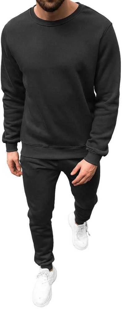 J.Style Sportinis Kostiumas Vyrams Fleece Juodas 68C10380-3