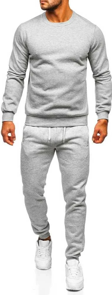 J.Style Sportinis Kostiumas Vyrams Fleece Pilkas 68C10380-2