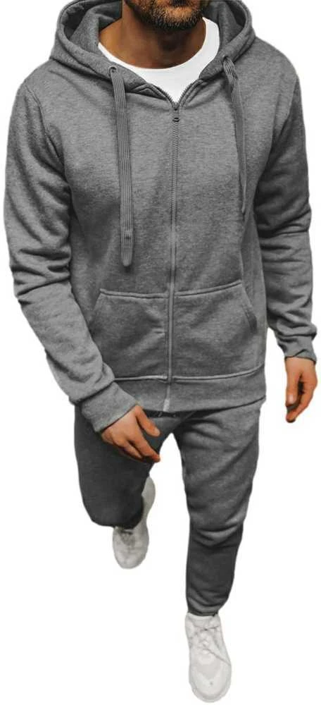J.Style Sportinis Kostiumas Vyrams Fleece Pilkas 68C10386-5