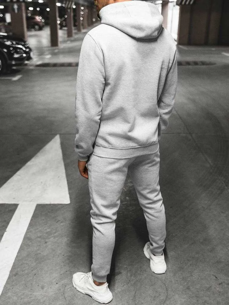 J.Style Sportinis Kostiumas Vyrams Fleece Pilkas 68C10381-2