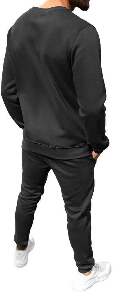 J.Style Sportinis Kostiumas Vyrams Fleece Juodas 68C10380-3