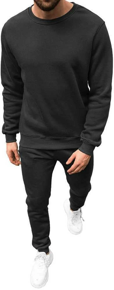 J.Style Sportinis Kostiumas Vyrams Fleece Juodas 68C10380-3