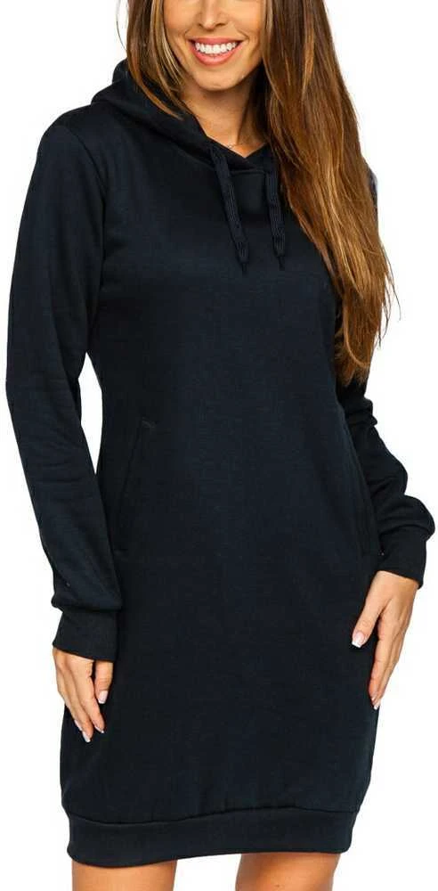 J.Style Suknelė Moterims Fleece Juodas 68YS10005-3