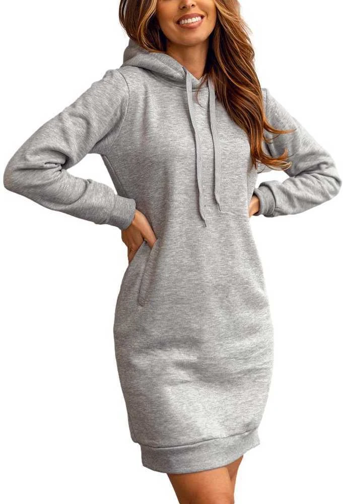 J.Style Suknelė Moterims Fleece Pilkas 68YS10005-2
