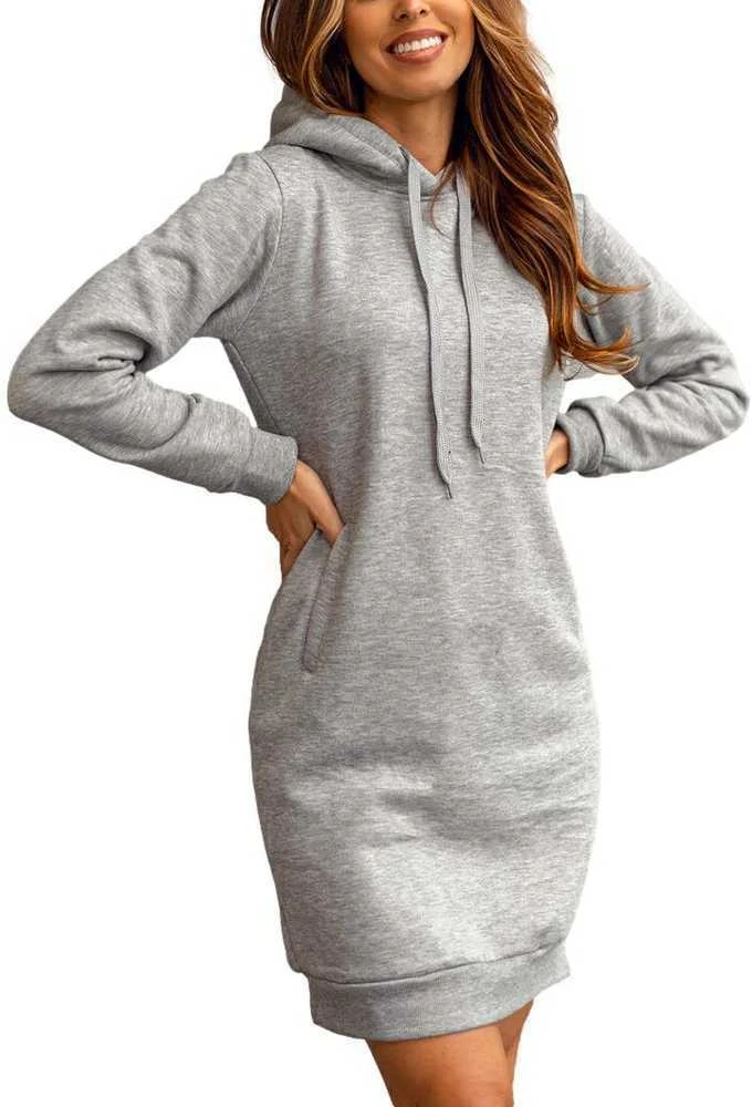 J.Style Suknelė Moterims Fleece Pilkas 68YS10005-2