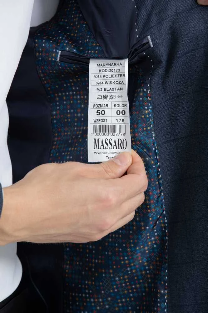 Massaro Kostiuminis Švarkas Vyrams Mėlyna 20173/COLOR 08