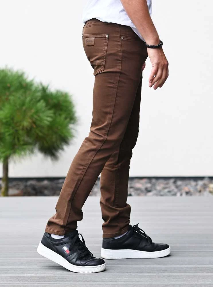 M.Sara Džinsai Vyrams Brown KA0687-60