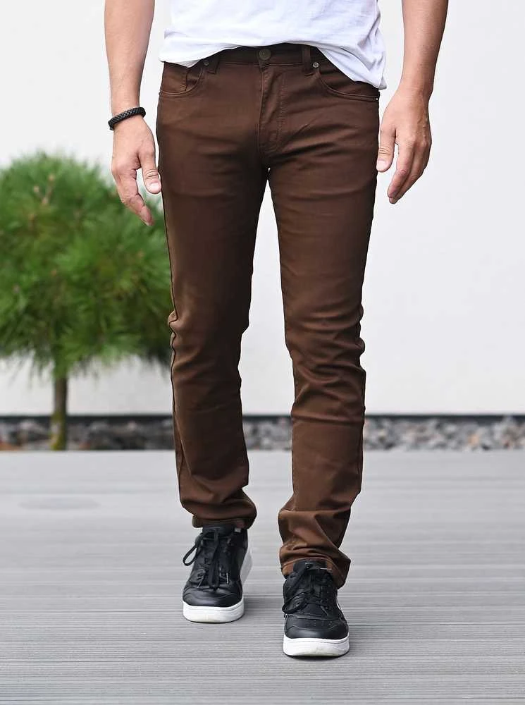 M.Sara Džinsai Vyrams Brown KA0687-60