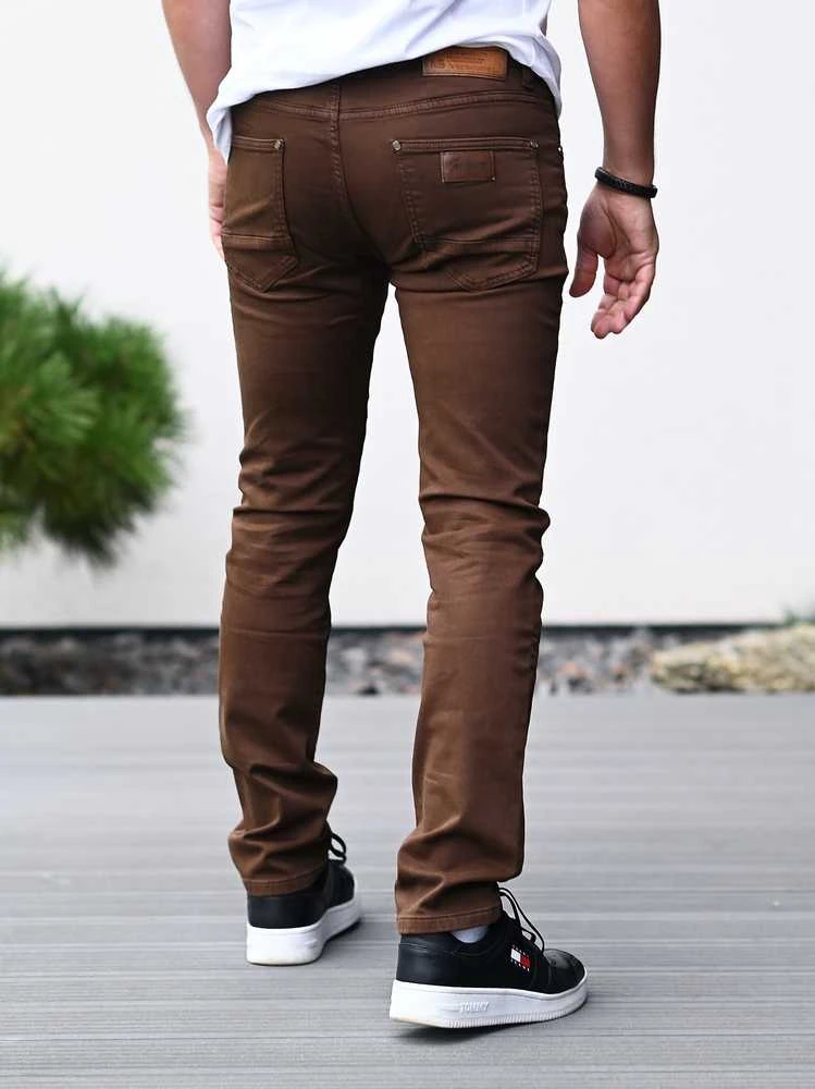 M.Sara Džinsai Vyrams Brown KA0687-60