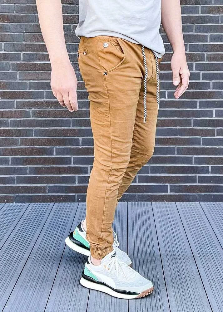 M.Sara Džinsai Vyrams Brown KA6792-17