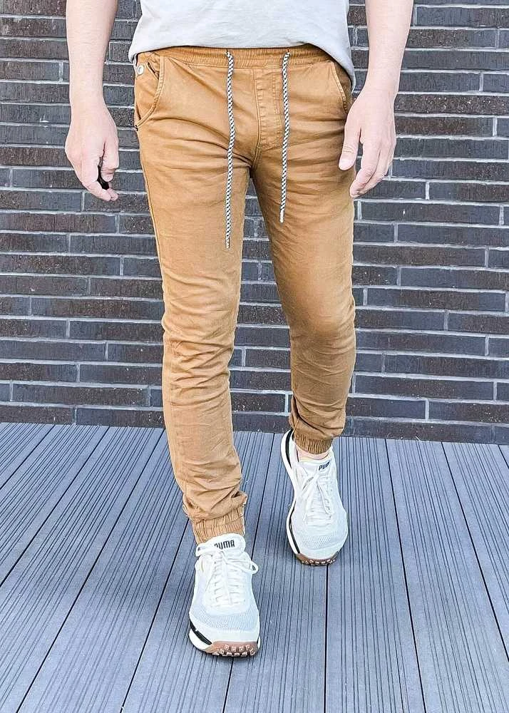 M.Sara Džinsai Vyrams Brown KA6792-17