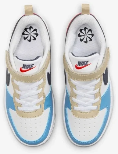 Nike Avalynė Paaugliams Court Borough Low Baltas Mėlyna Raudona DV5457 124