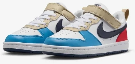 Nike Avalynė Paaugliams Court Borough Low Baltas Mėlyna Raudona DV5457 124