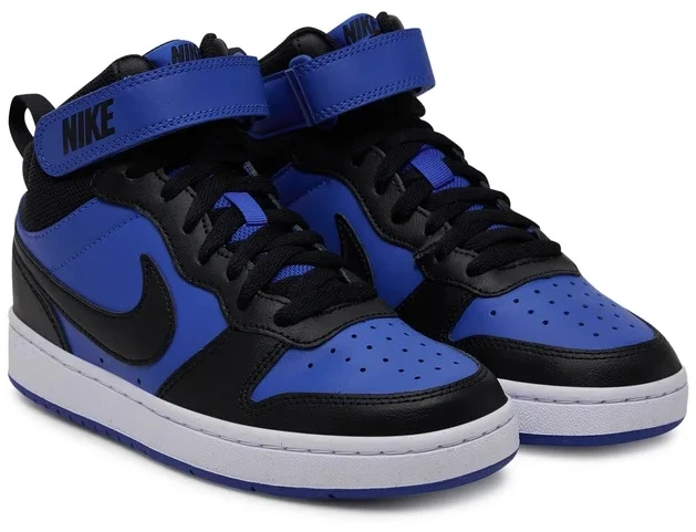 Nike Avalynė Paaugliams Court Borough Mid 2 Juodas Mėlyna CD7782 404