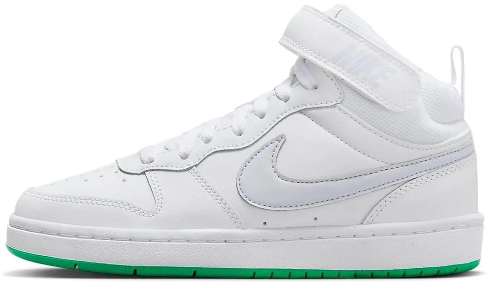 Nike Avalynė Paaugliams Court Borough Mid 2 Baltas Pilkas Žalias CD7782 115