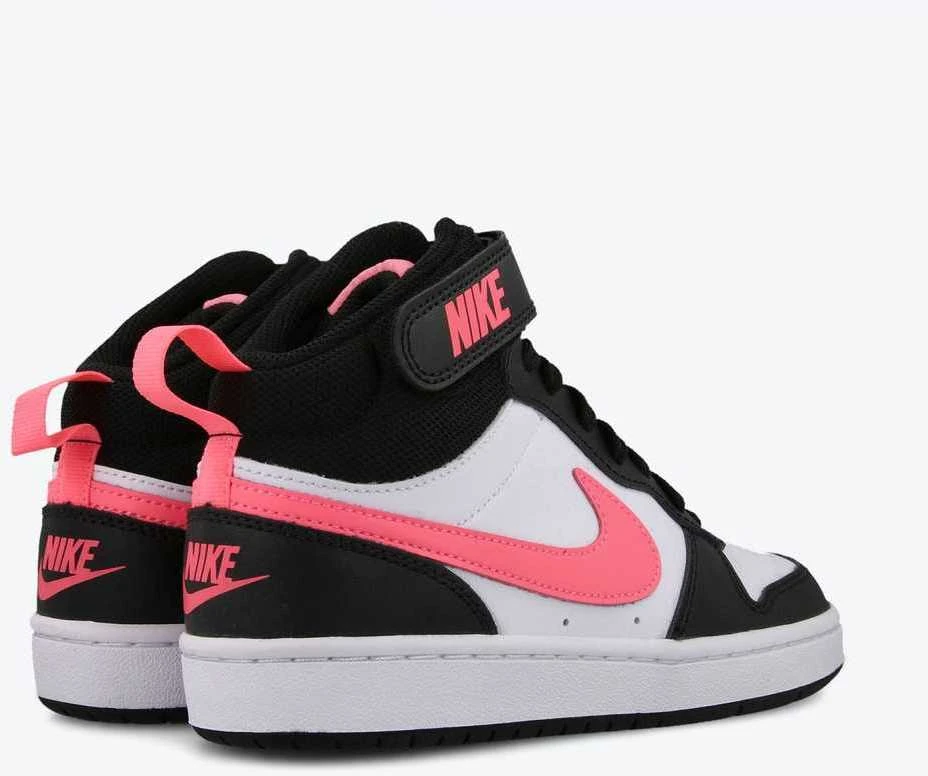Nike Avalynė Paaugliams Court Borough Mid 2 Baltas Juodas Rožinė CD7782 005