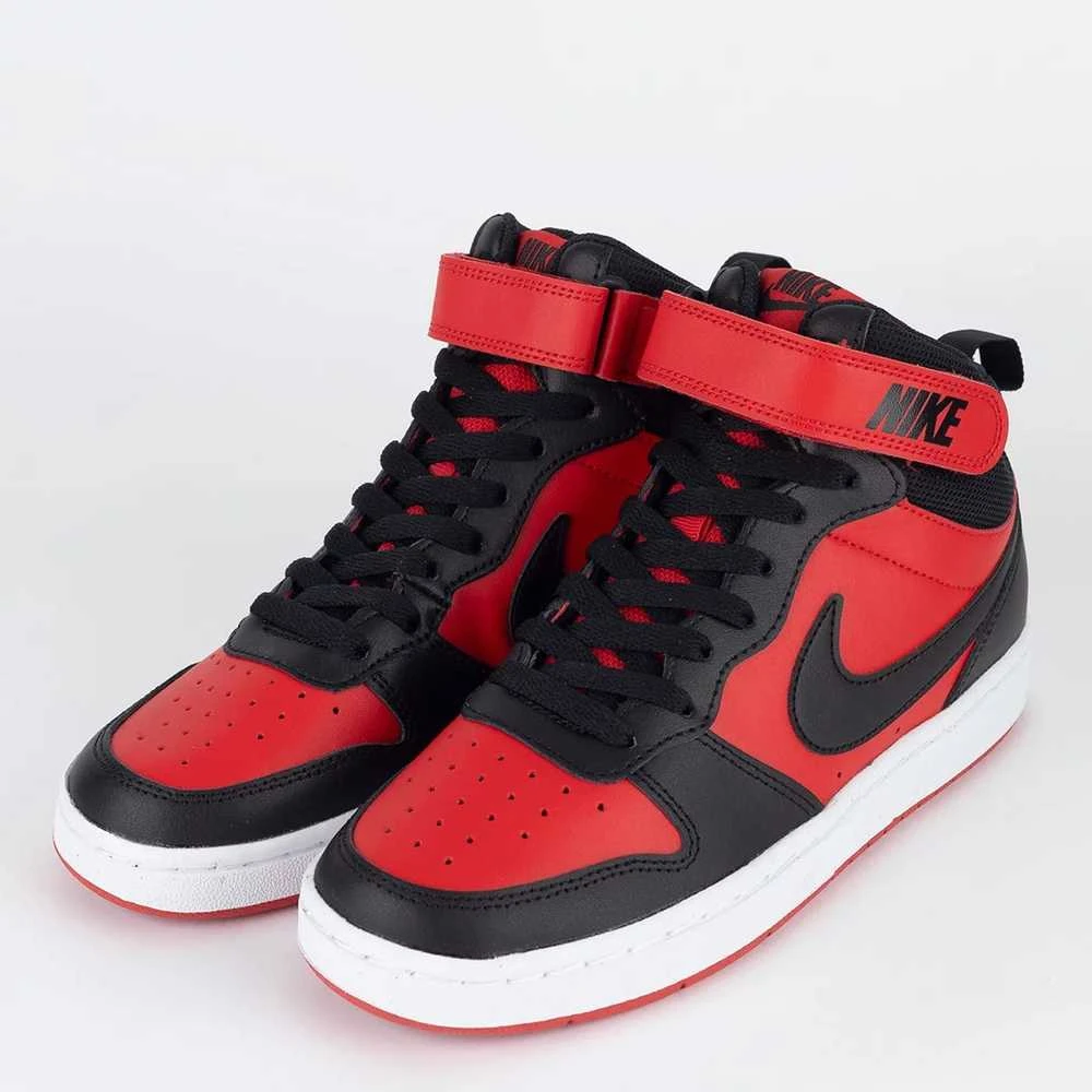 Nike Avalynė Paaugliams Court Borough Mid 2 Juodas Raudona CD7782 602
