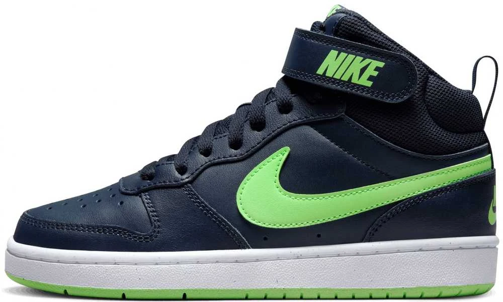 Nike Avalynė Paaugliams Court Borough Mid 2 Navy Žalias CD7782 403