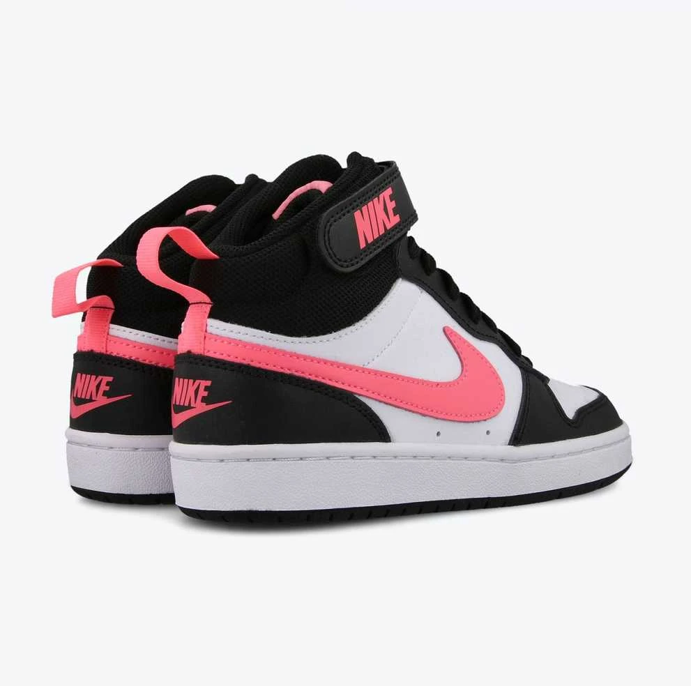Nike Avalynė Paaugliams Court Borough Mid 2 Baltas Juodas Rožinė CD7782 005