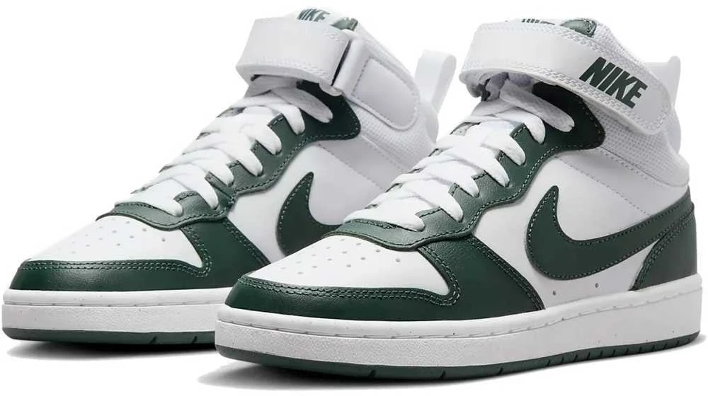 Nike Avalynė Paaugliams Court Borough Mid 2 Baltas Žalias CD7782 119