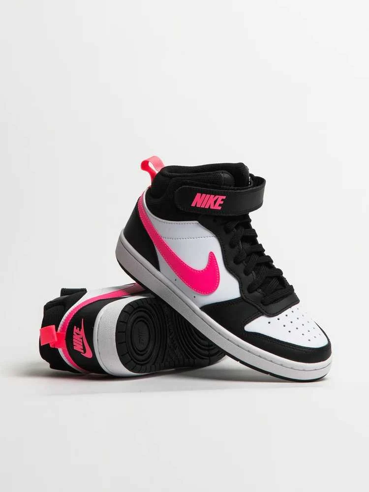 Nike Avalynė Paaugliams Court Borough Mid 2 Baltas Juodas Rožinė CD7782 005