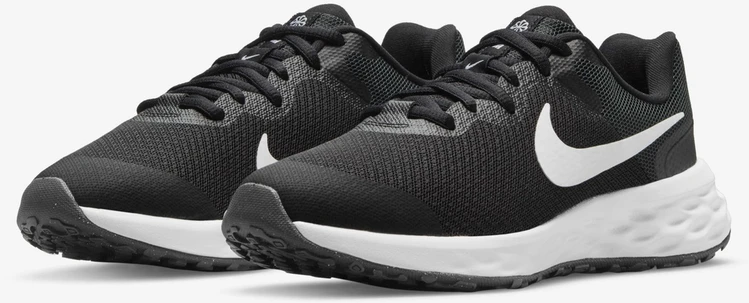 Nike Avalynė Paaugliams Revolution 6 Nn Juodas Baltas DD1096 003