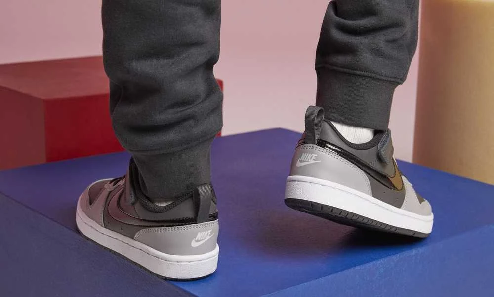 Nike Avalynė Vaikams Court Borough Low 2 Pilkas BQ5451 014