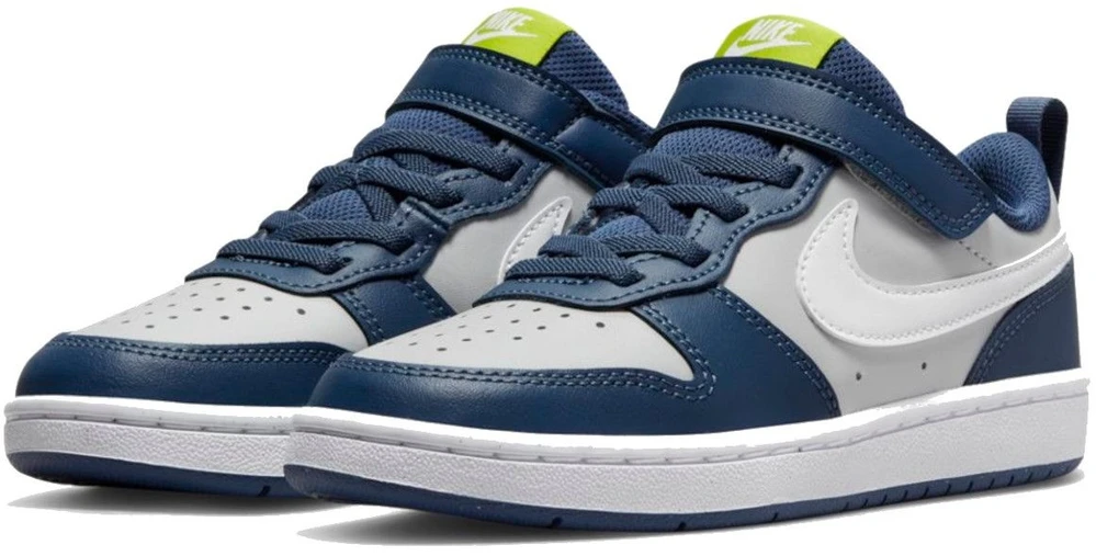 Nike Avalynė Vaikams Court Borough Low 2 Mėlyna Pilkas BQ5451 016