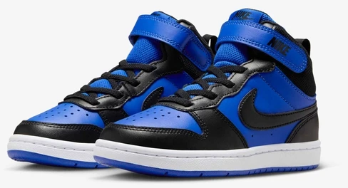 Nike Avalynė Vaikams Court Borough Mid 2 Juodas Mėlyna CD7783 404